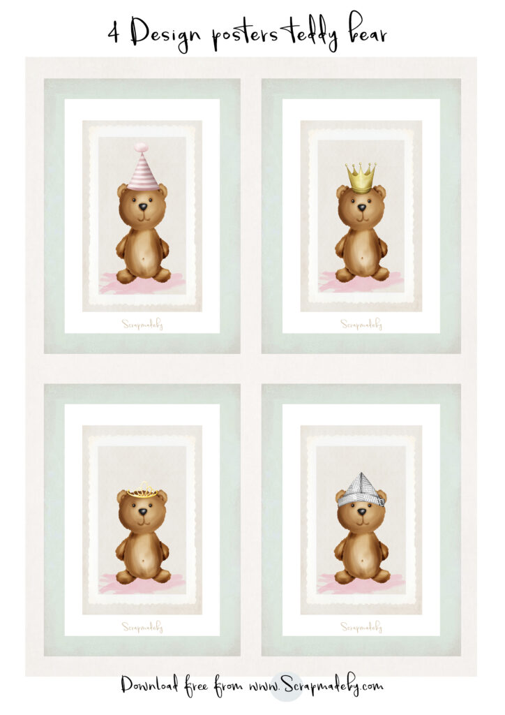 Design poster teddy bear