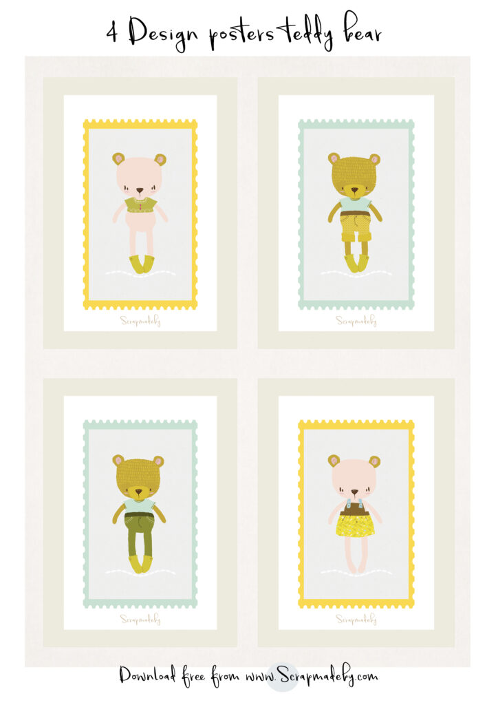 Design poster teddy bear