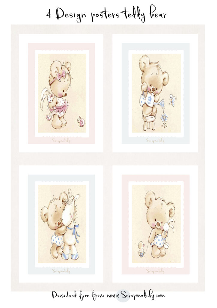 Design poster teddy bear