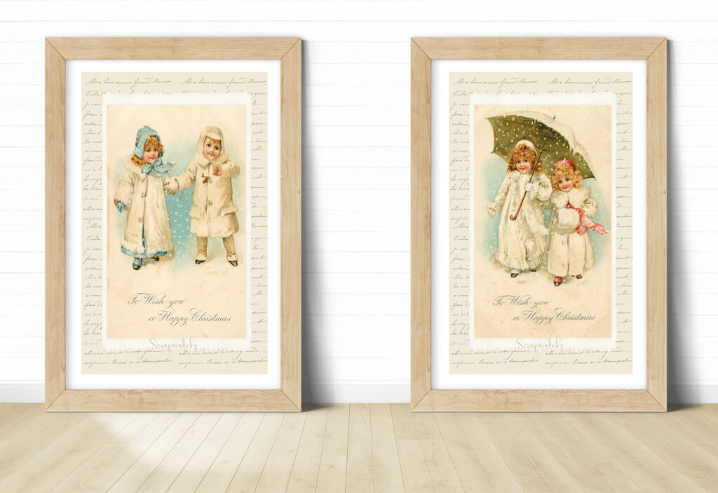 Design poster vintage christmas