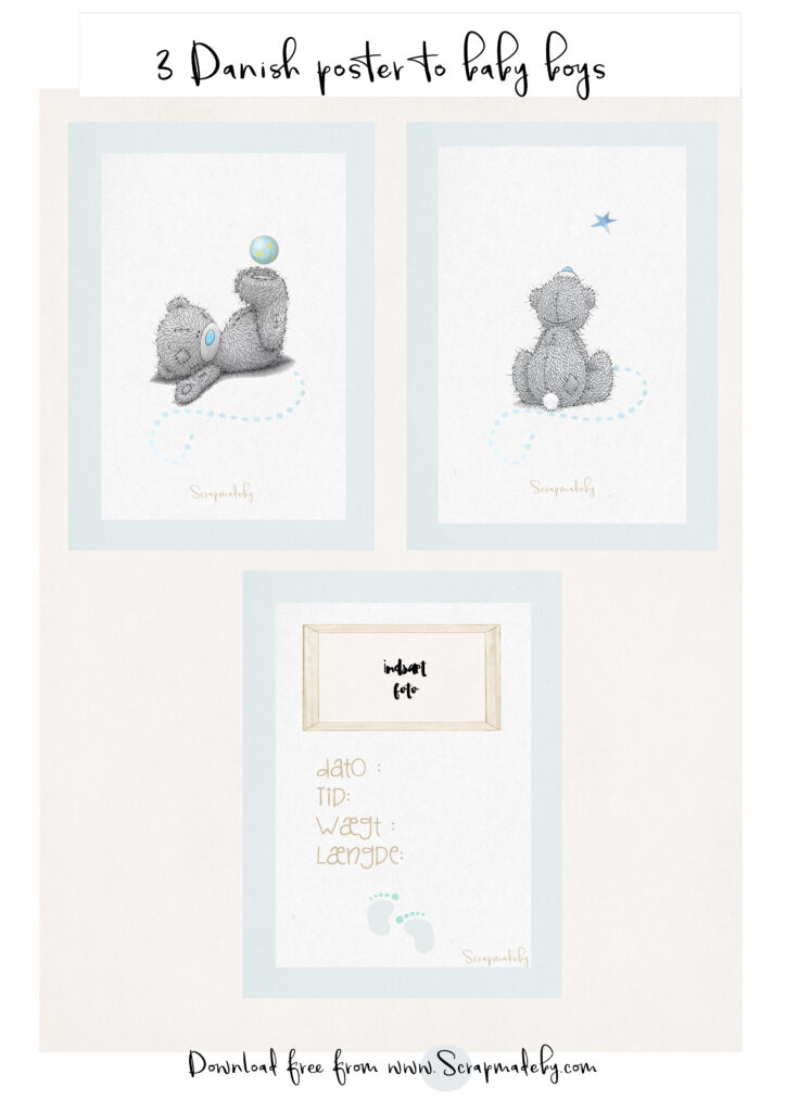 Danish poster to baby boys