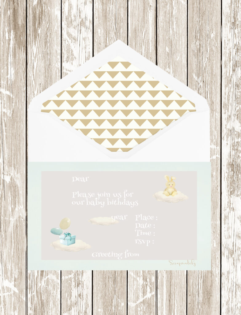 Invitation cards from baby