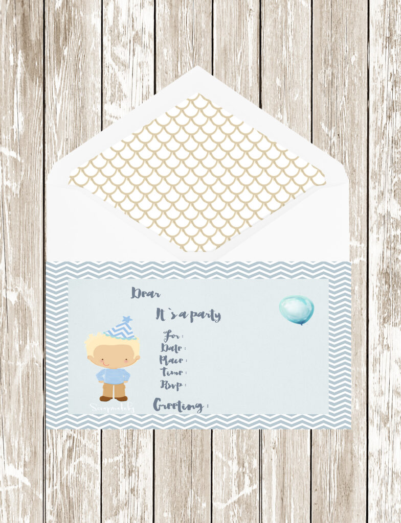 Invitation cards from boys