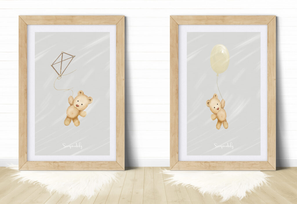 Design poster teddy bear