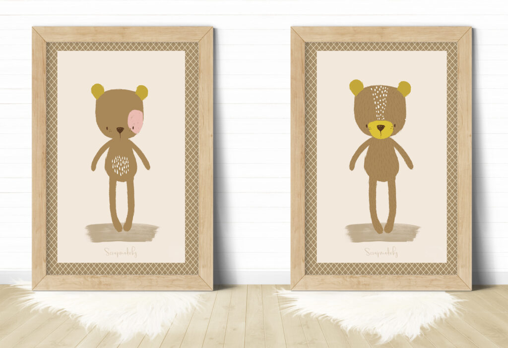 Design poster teddy bear