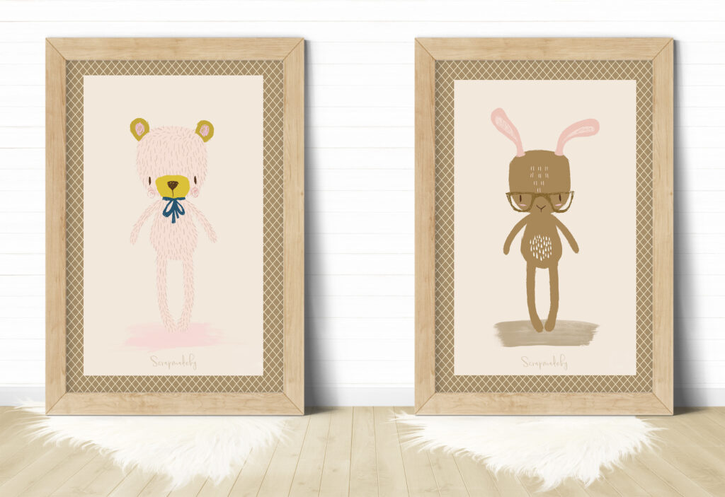 Design poster teddy bear