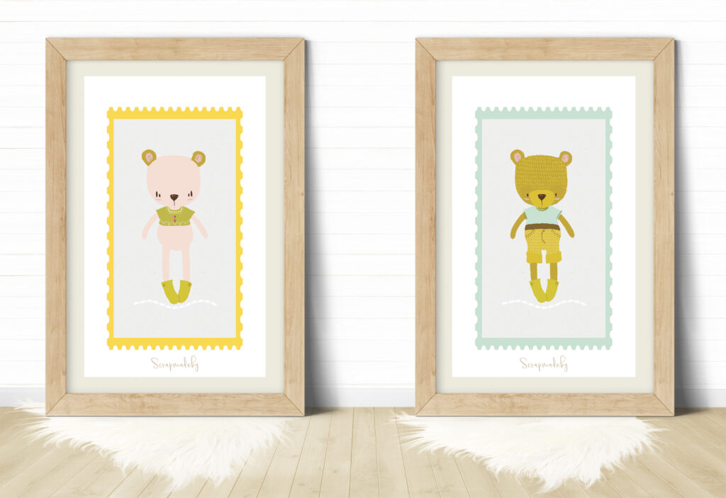 Design poster teddy bear