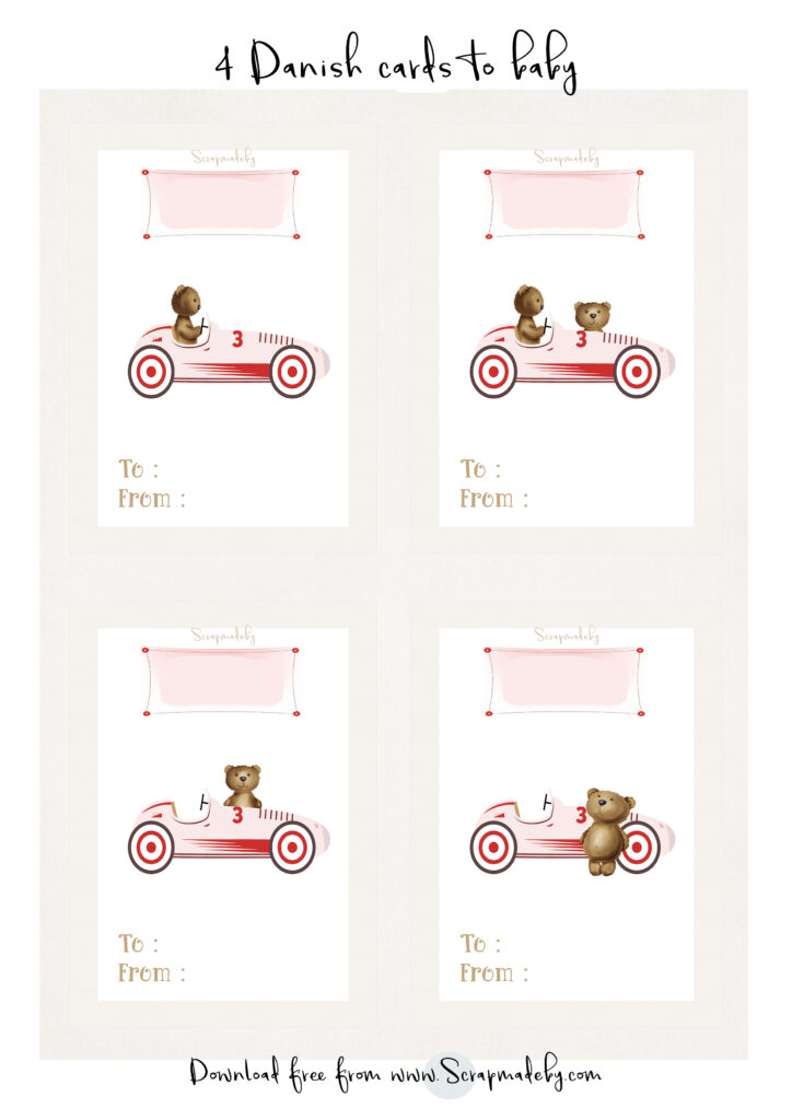 Danish cards to baby
