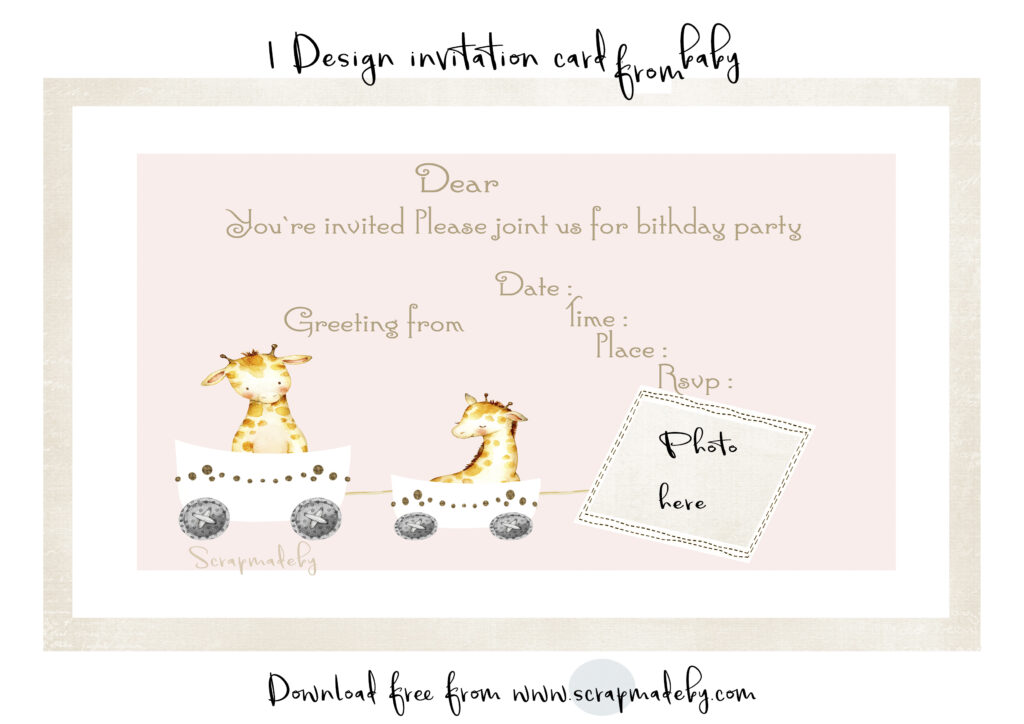 Invitation cards from baby