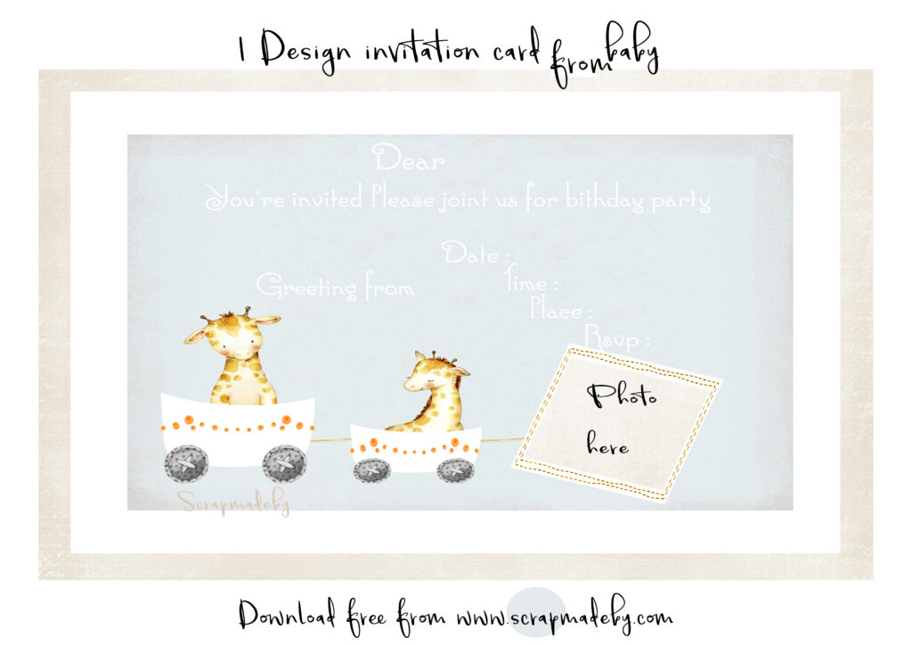 Invitation cards from baby