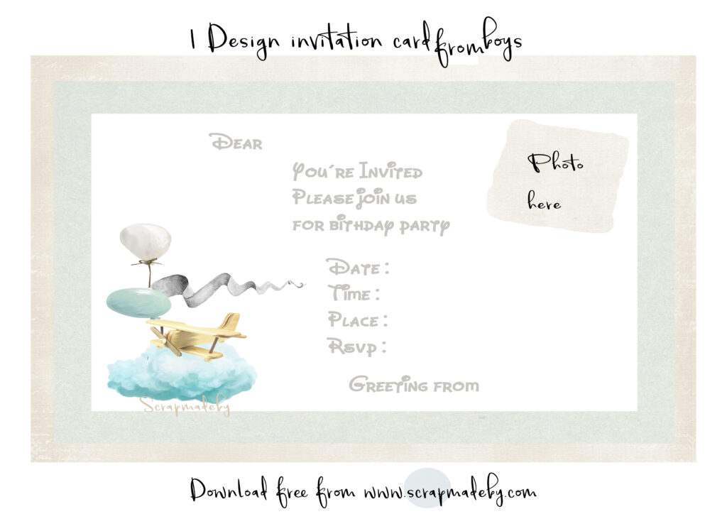 invitation cards from boys