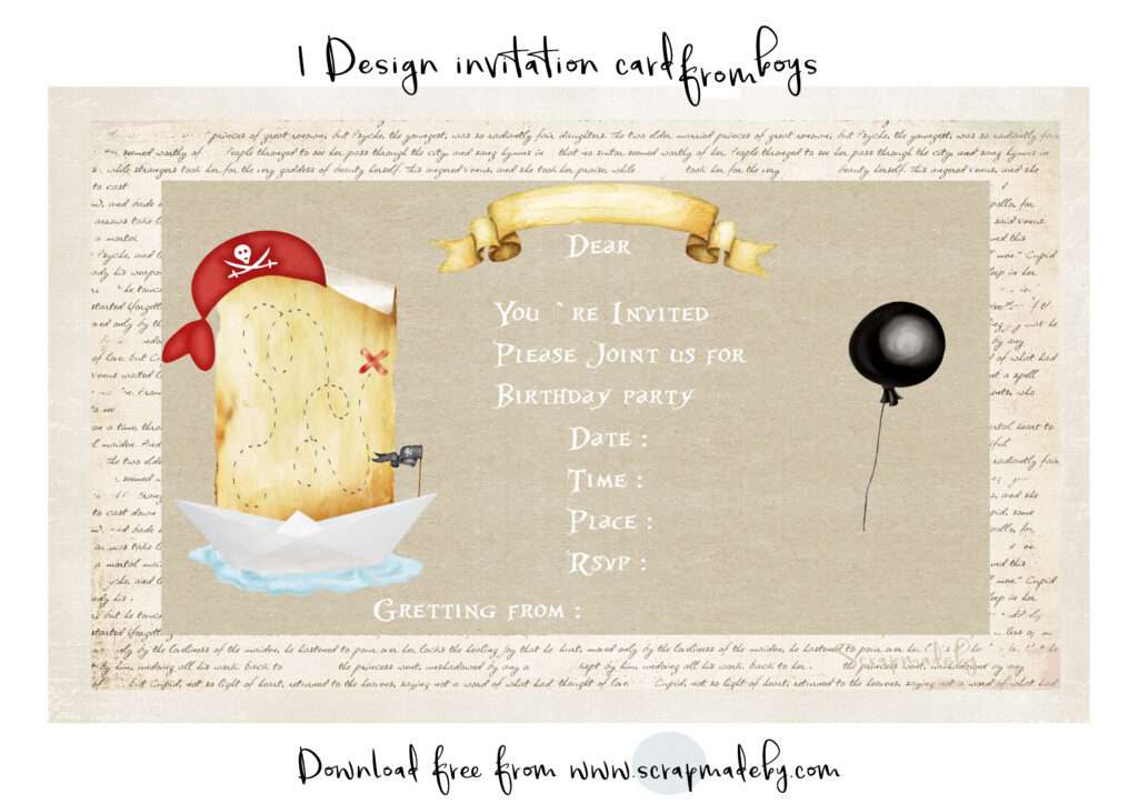 invitation cards from boys
