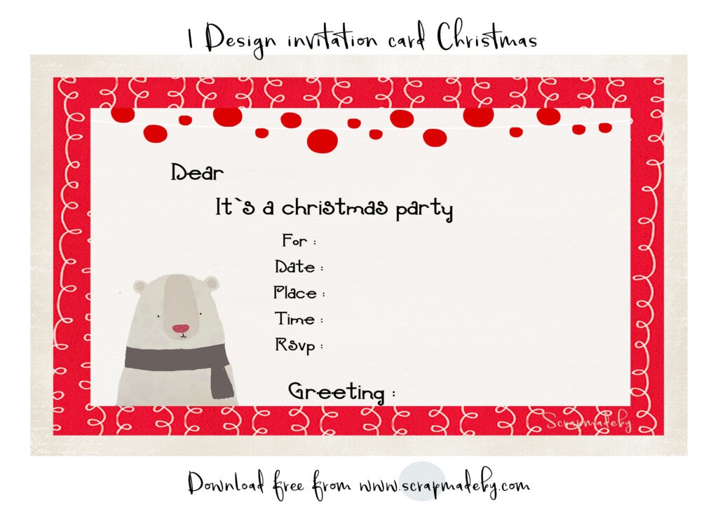 Invitation cards christmas