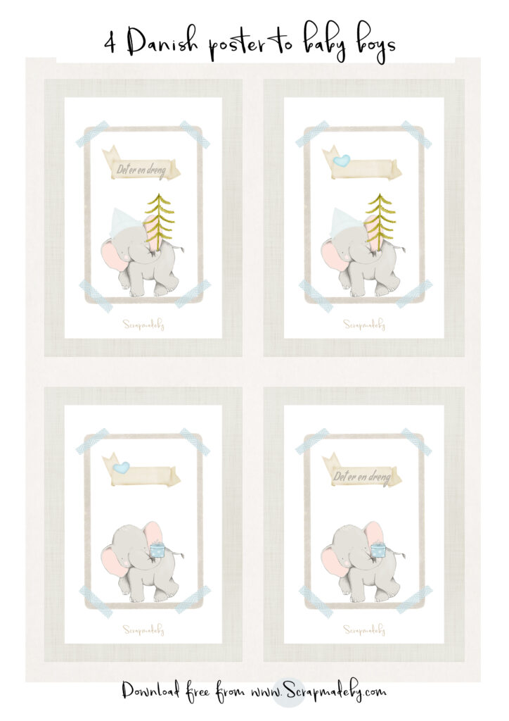 Danish poster to baby boys