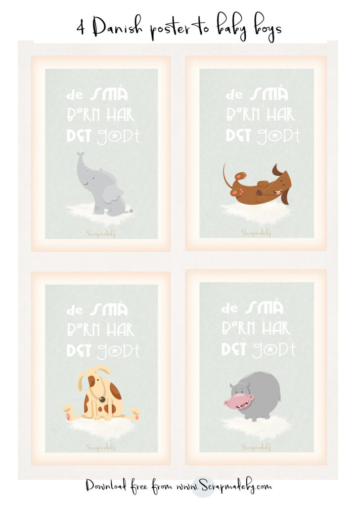 Danish poster to baby boys