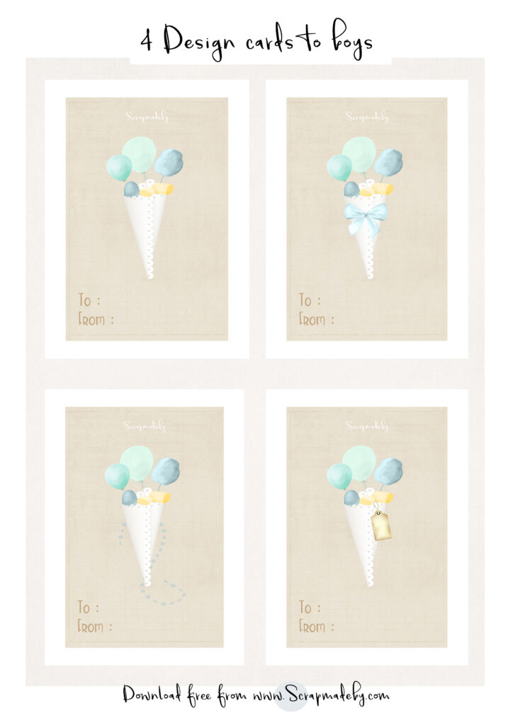 Design cards to boys