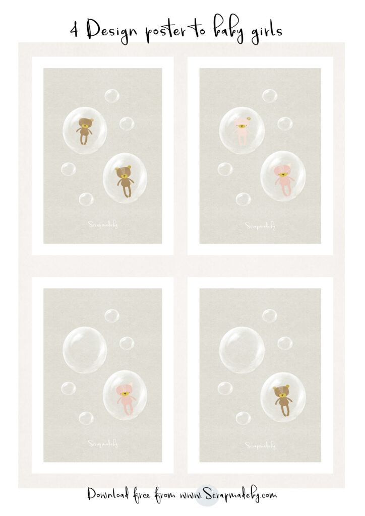 Design poster to baby girls