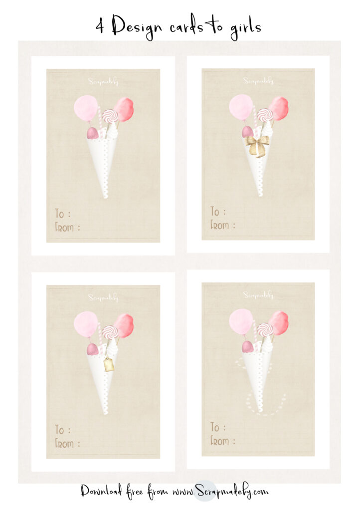 Design cards to girls