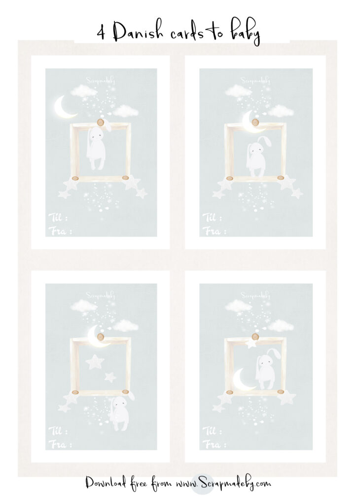 Danish cards to baby