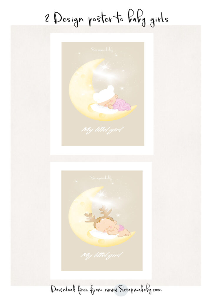 Design poster to baby girls
