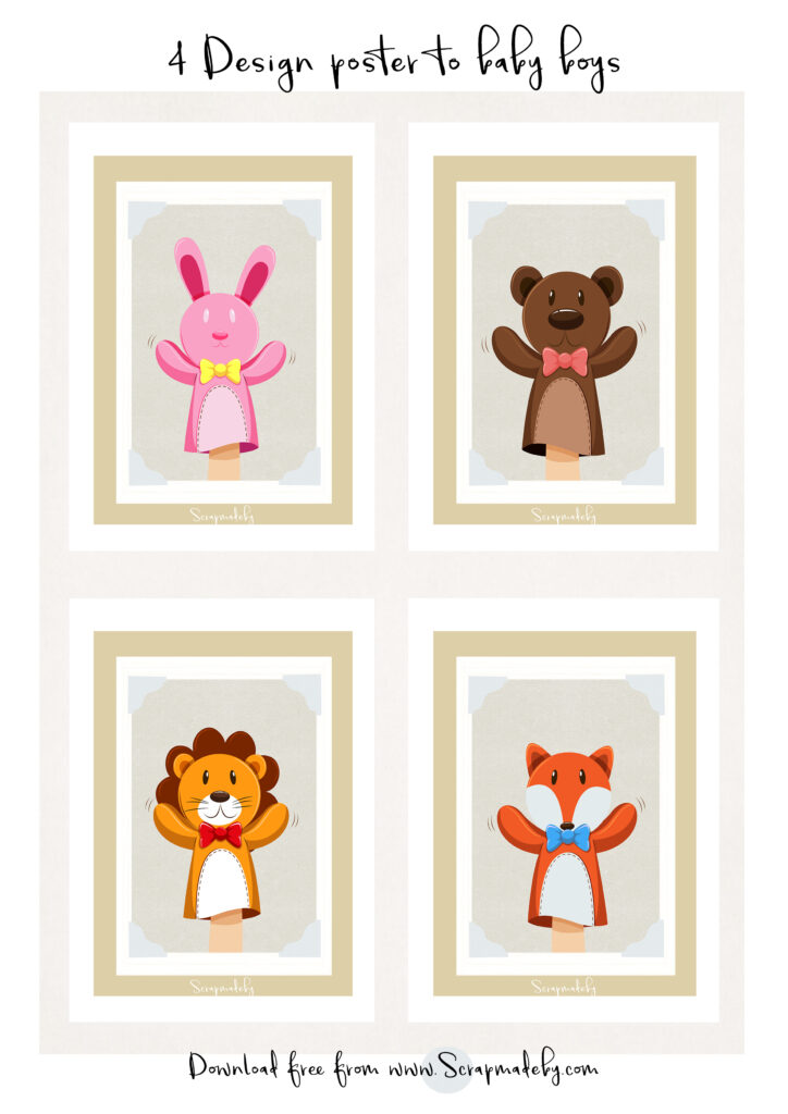 Design poster to baby boys