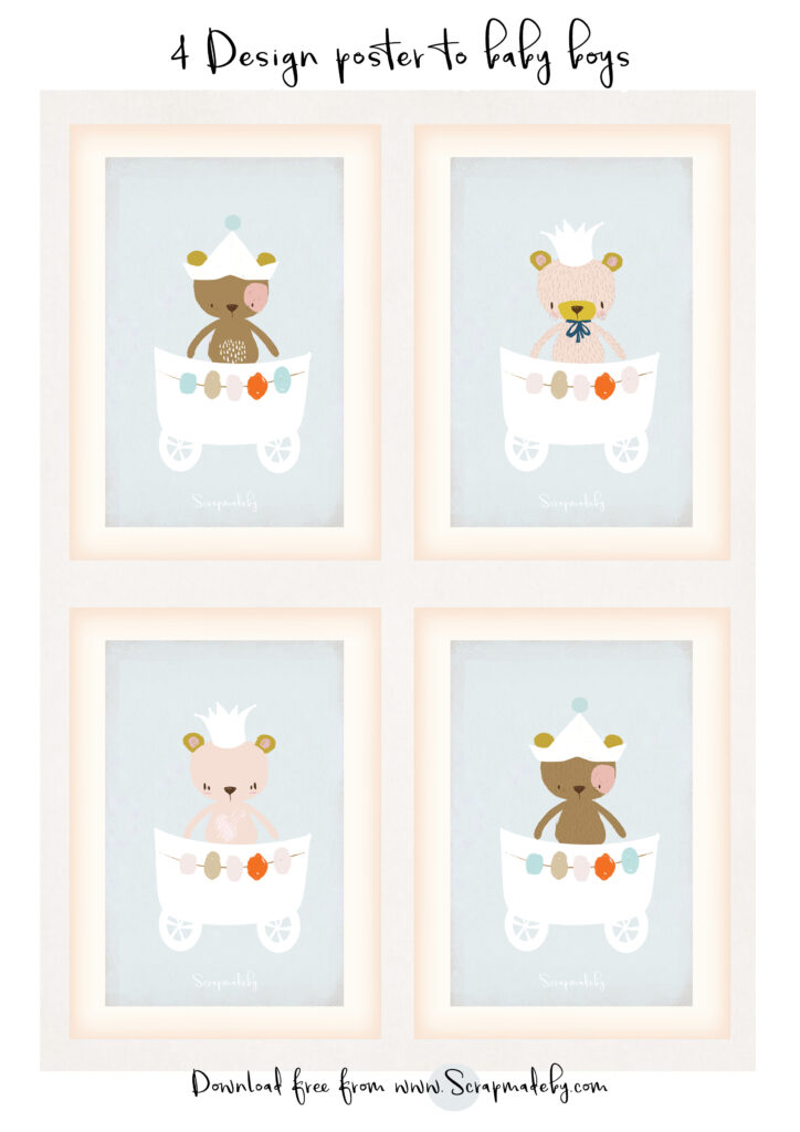 Design poster to baby boys
