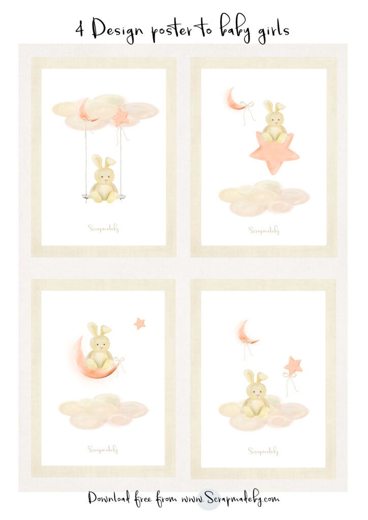 Design poster to baby girls