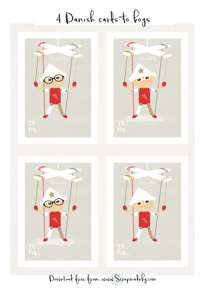 Danish cards to boys