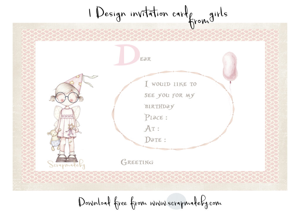 Invitation cards from girls