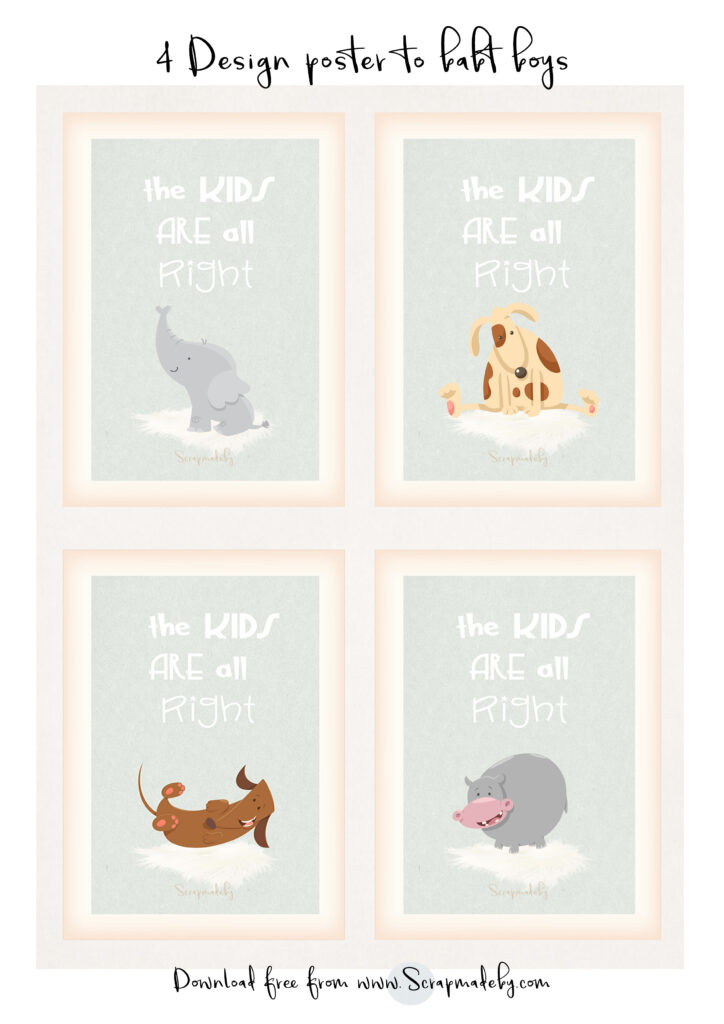 Design poster to baby boys