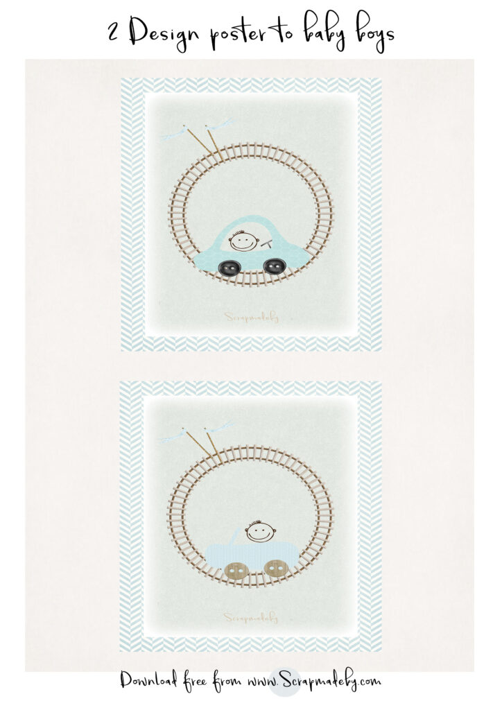 Design poster to baby boys
