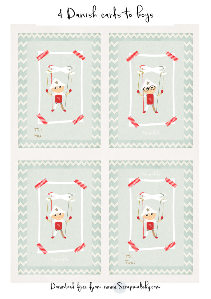 Danish cards to boys
