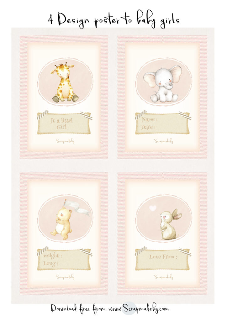 Design poster to baby girls
