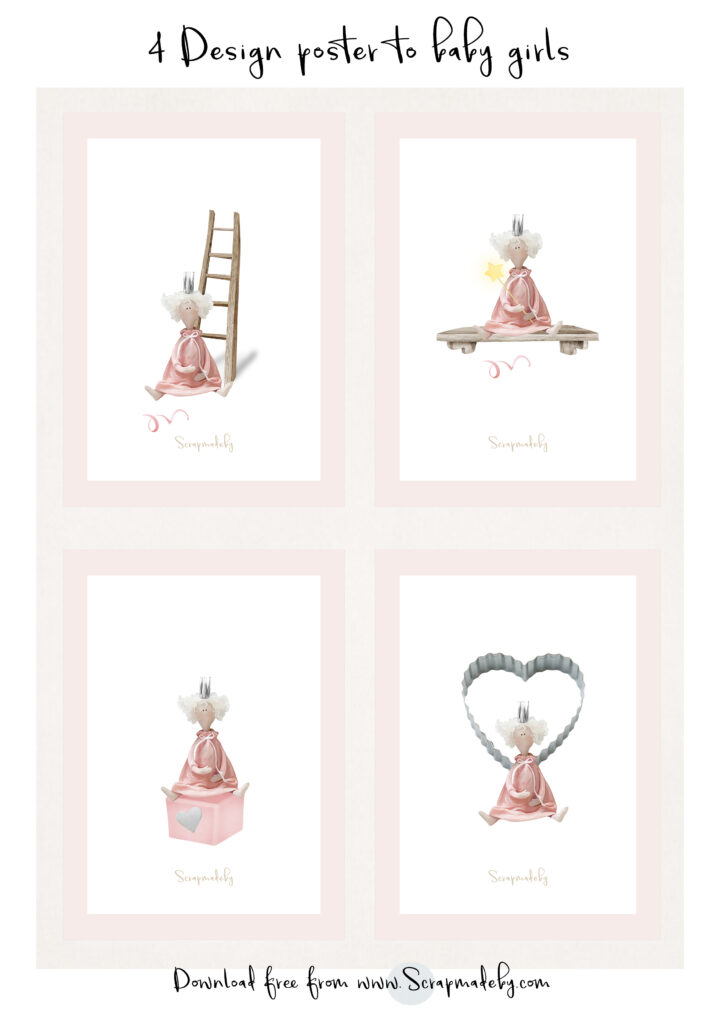 Design poster to baby girls