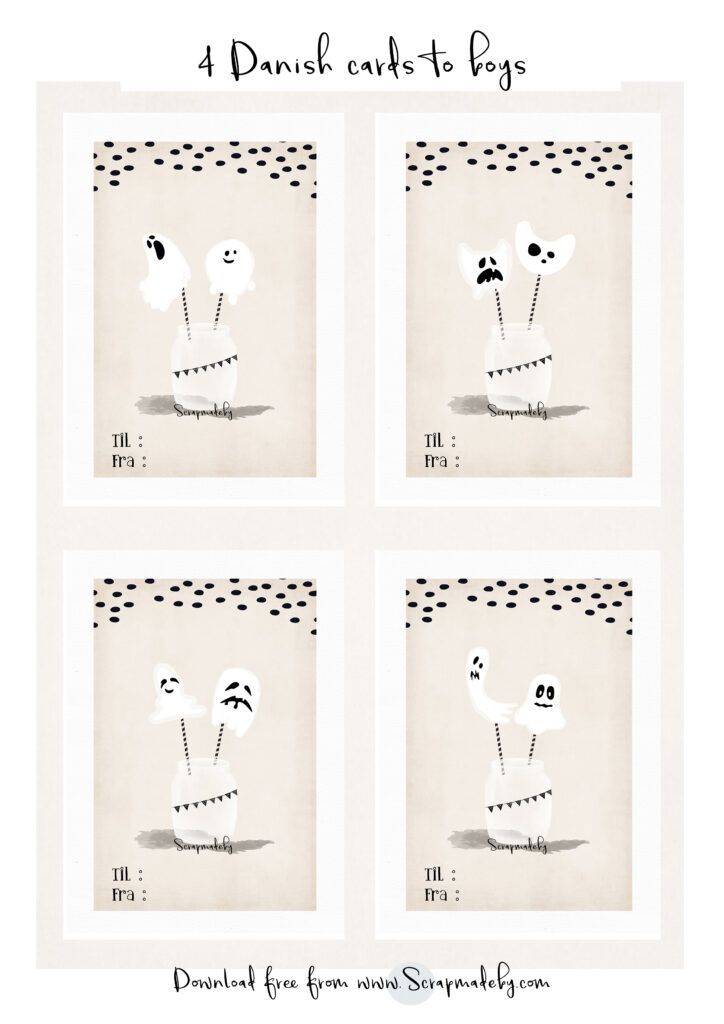 Danish cards to boys