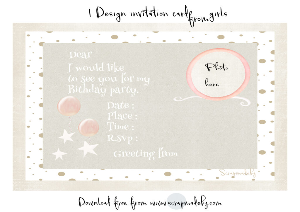 invitation cards from girls