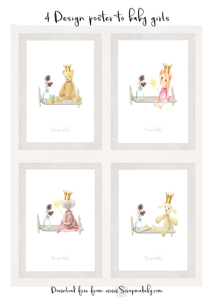 design poster to baby girls