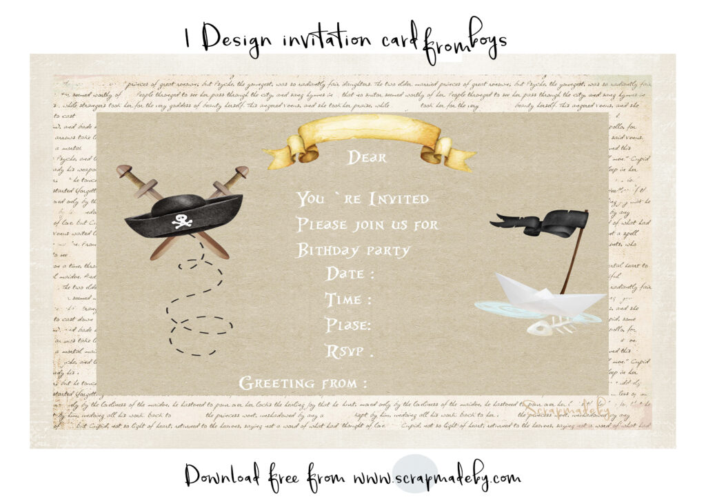 invitation cards from boys