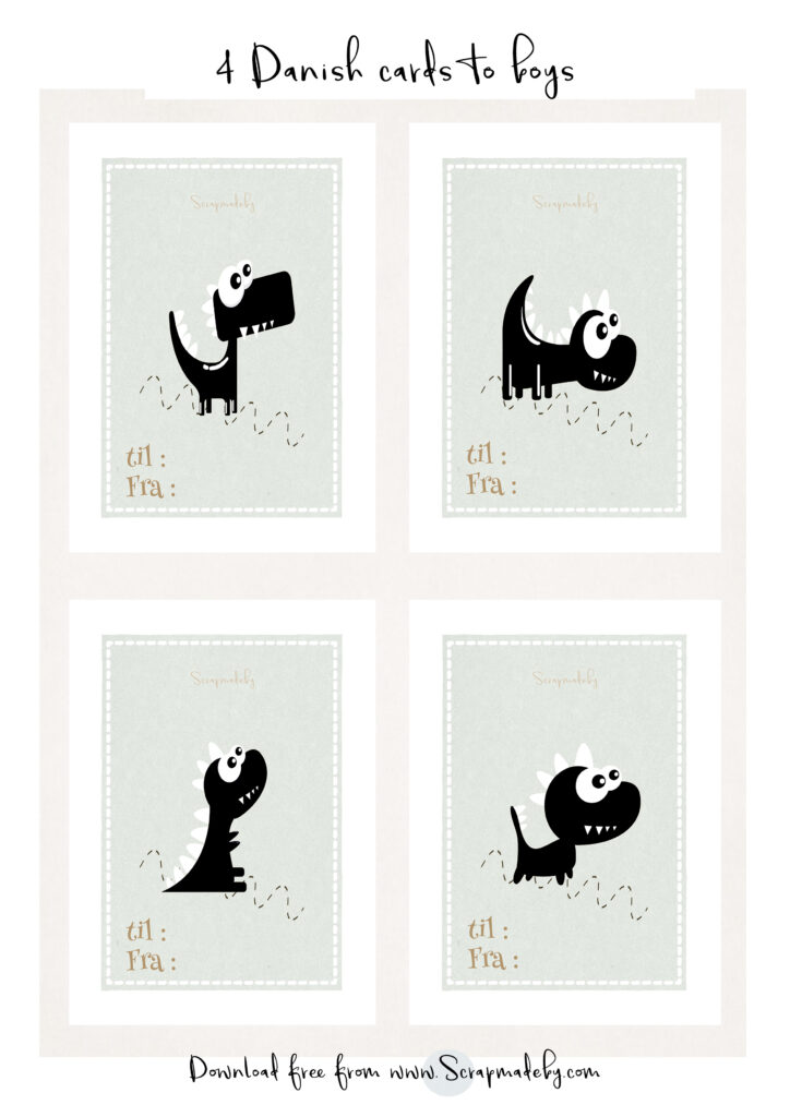 Danish cards to boys