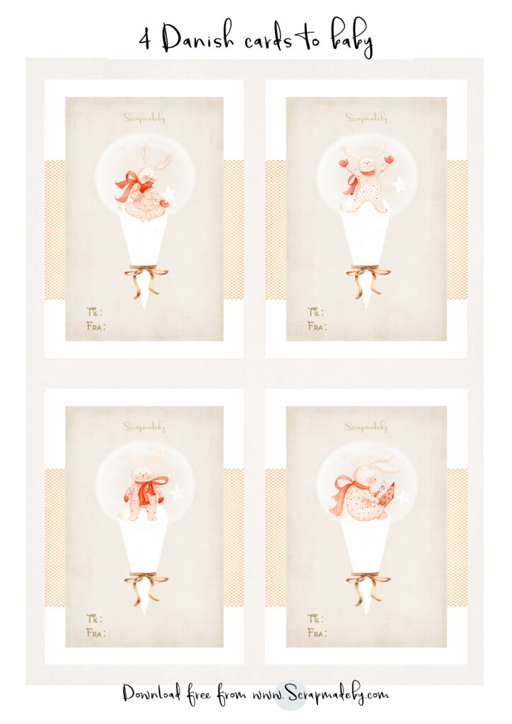 Danish cards to baby