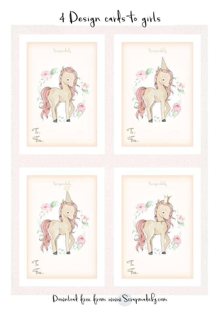 Design cards to girls