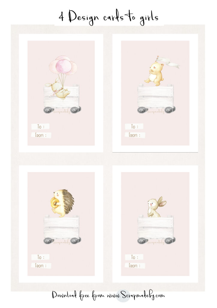 Design cards to girls