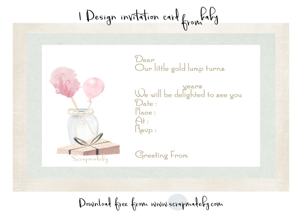 Invitation cards from baby