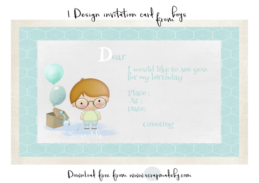 invitation cards from boys