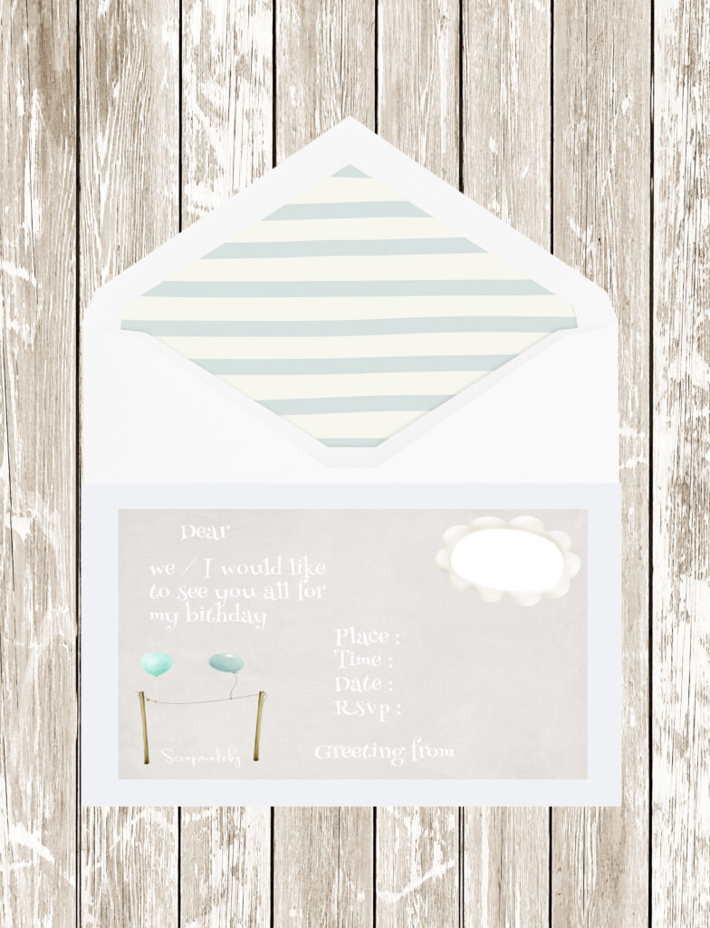 Invitation cards from baby