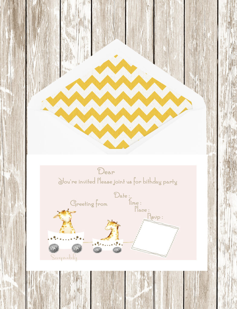 Invitation cards from baby