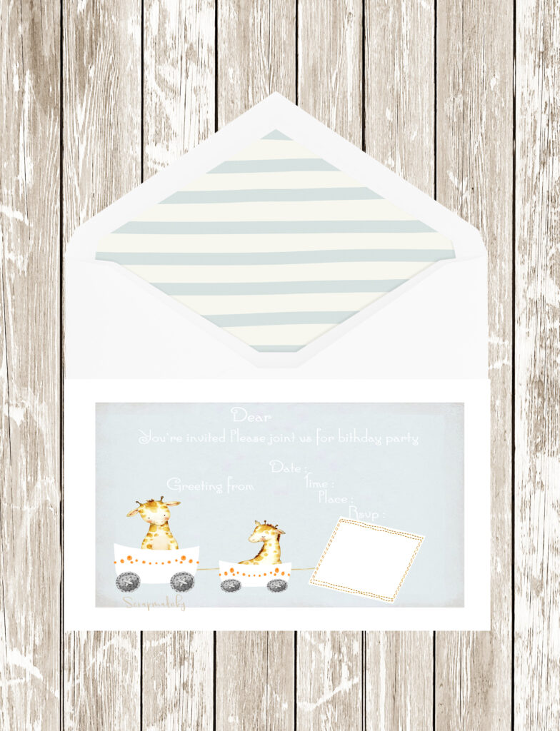 Invitation cards from baby