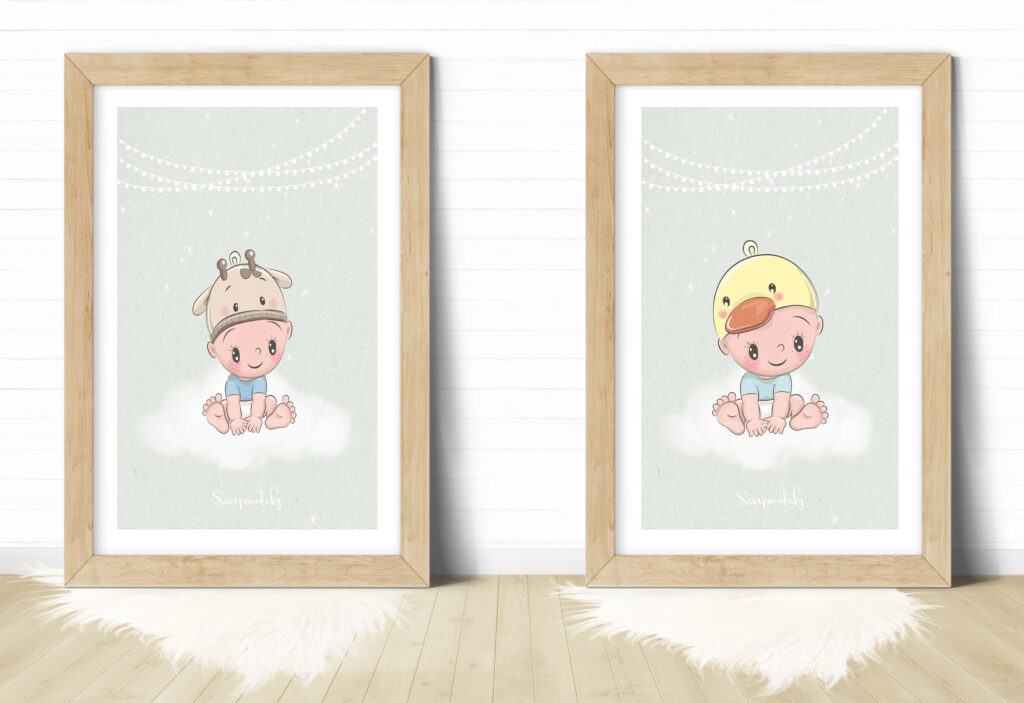Design poster baby girls