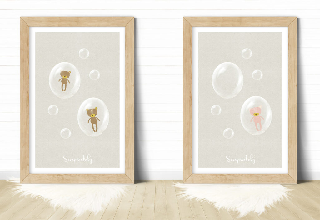 Design poster to baby girls