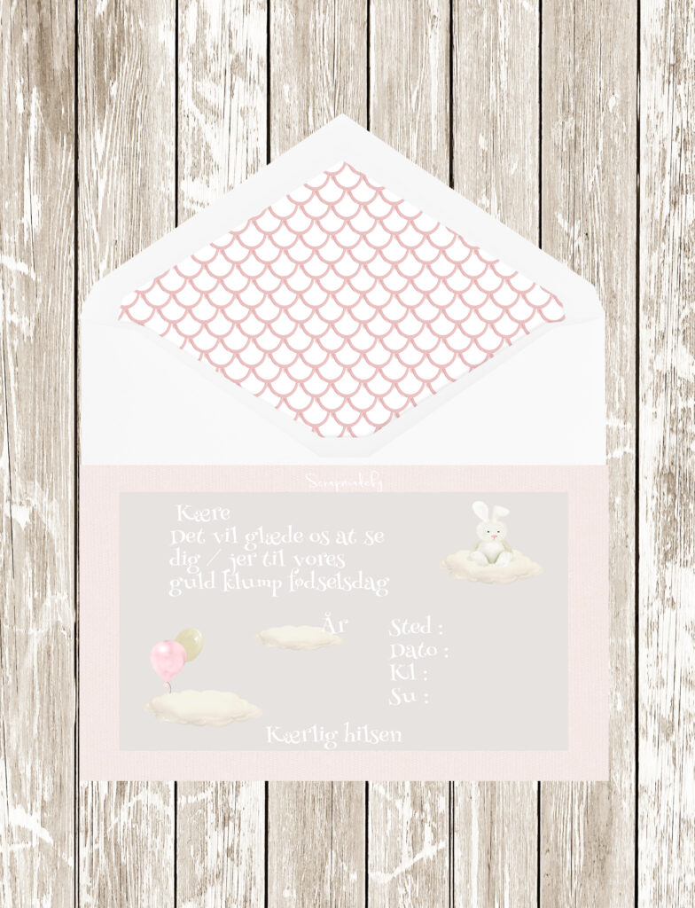 Danish invitation cards from baby